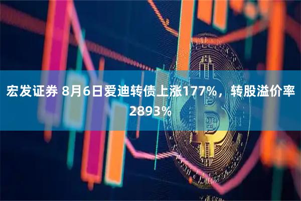 宏发证券 8月6日爱迪转债上涨177%，转股溢价率2893%