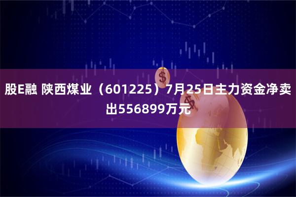 股E融 陕西煤业(601225)7月25日主力资金净卖出556899万元