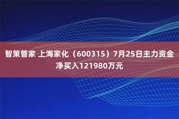 智策管家 上海家化(600315)7月25日主力资金净买入121980万元