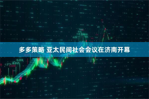 多多策略 亚太民间社会会议在济南开幕